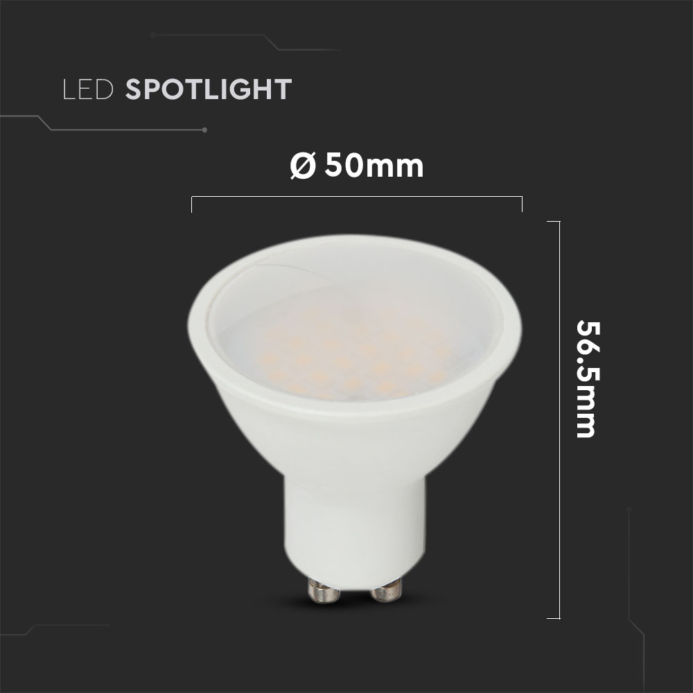 LED Spotlight - CREE CHIP 4.5W GU10 Plastic 110° 4000K