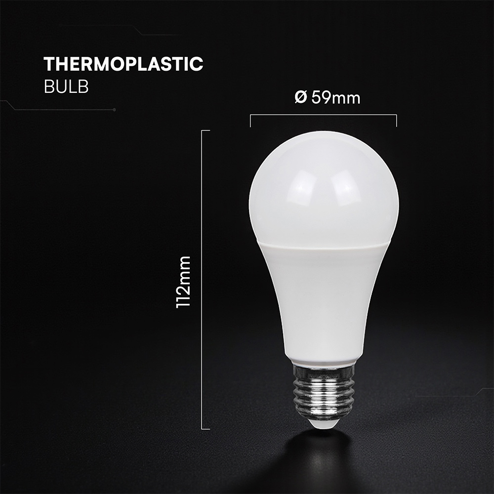 LED Bulb CREE CHIP - 10.5W E27 A60 Thermoplastic 3000K
