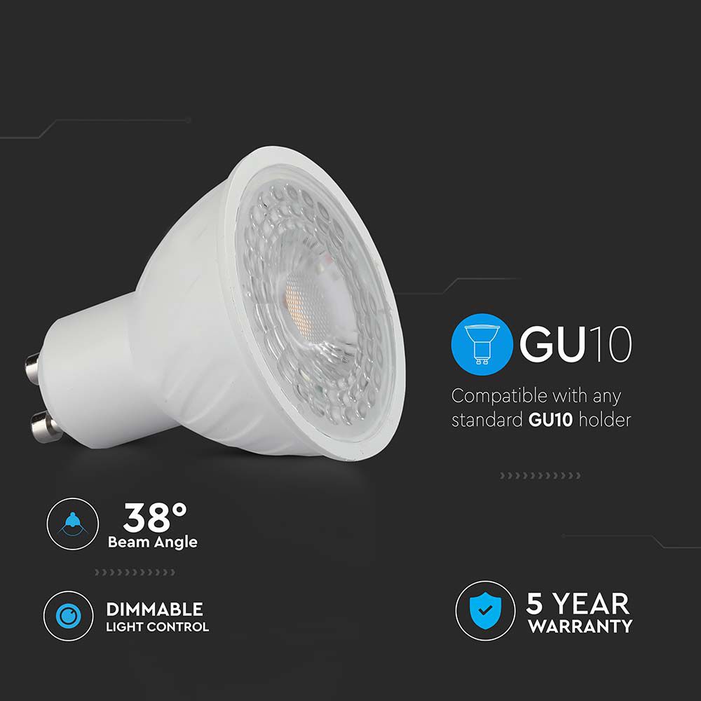 LED SpotSAMSUNG CHIPGU10 6WRipple Plastic 38 Dimmable 3000K img 1