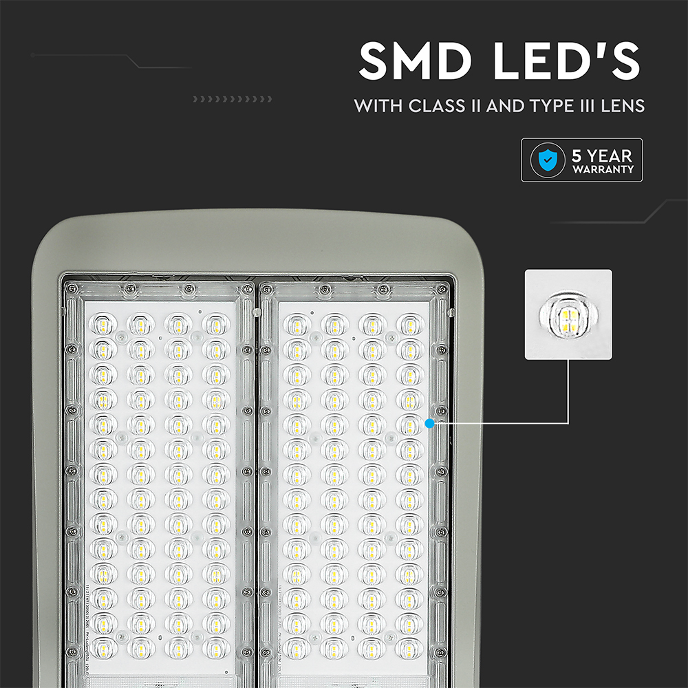 LED armatura stradale SAMSUNG Chip 150W 6400K Classe II Aluminium Dimmable 140LM/W