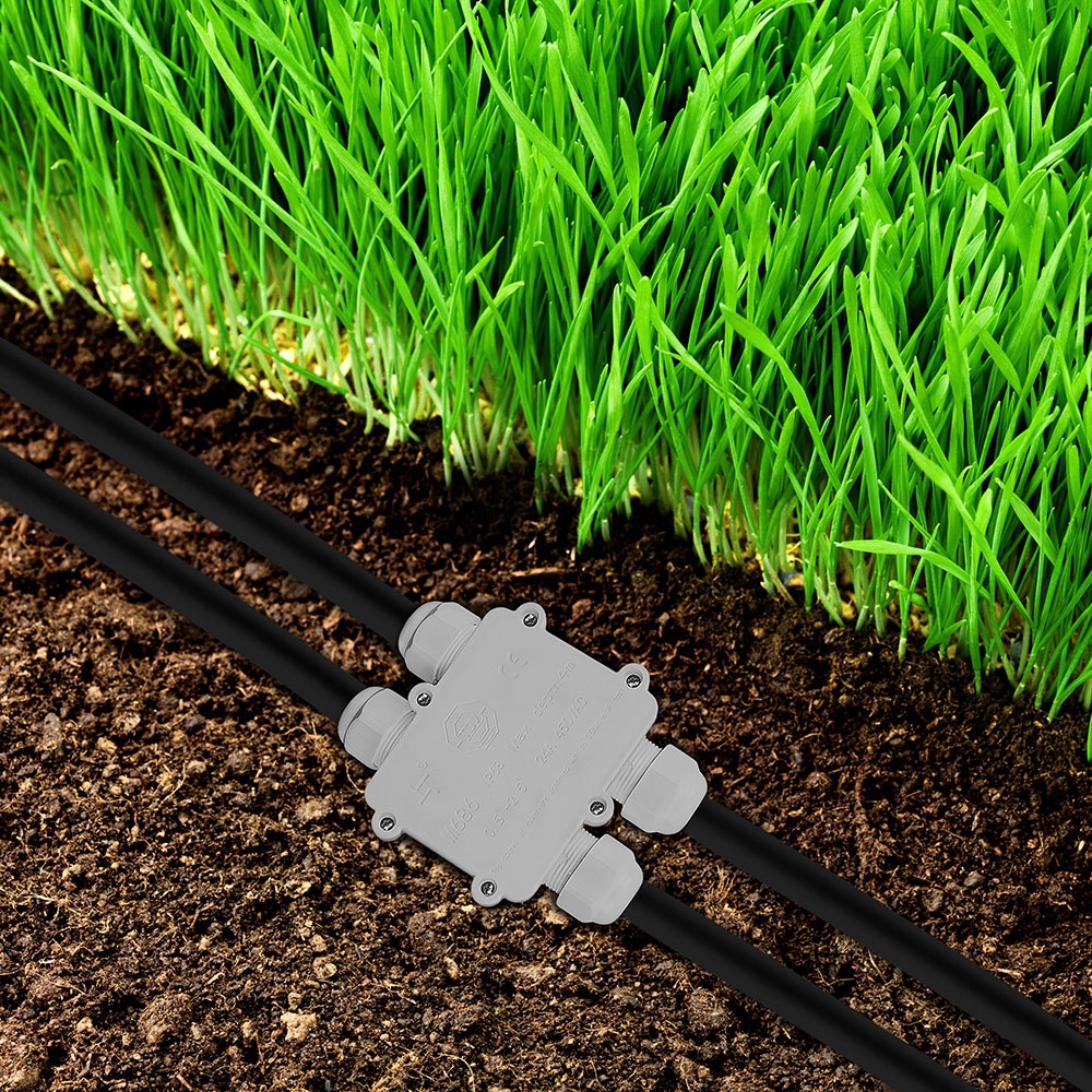 Impermeabile Bianca 4 Pin Scatola di Derivazione con Terminali 8-12mm IP68