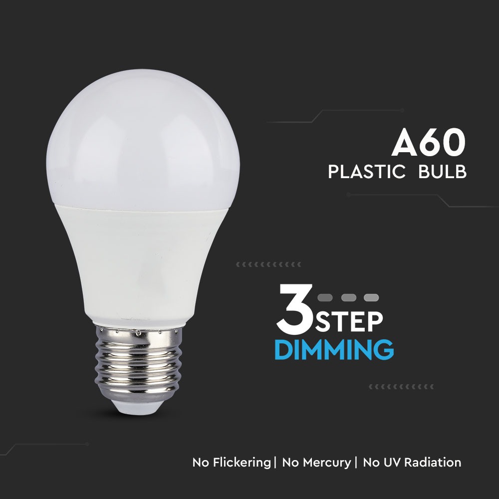 Lampadina LED E27 9W Bulb A60 3 Step dimmerabile bianco 2PZ/Blister img 1