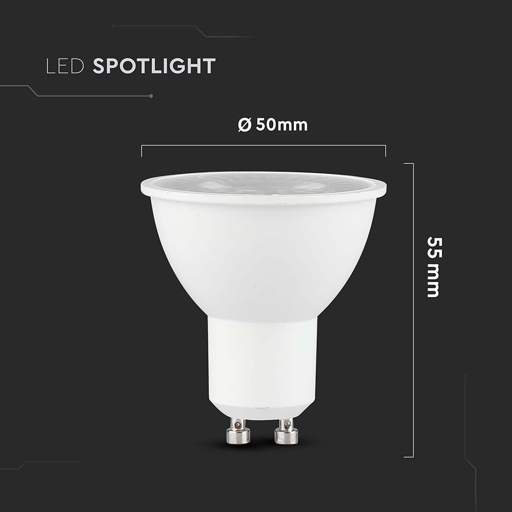 LED Spotlight - CREE CHIP 7.5W GU10 Plastic 110° 4000K