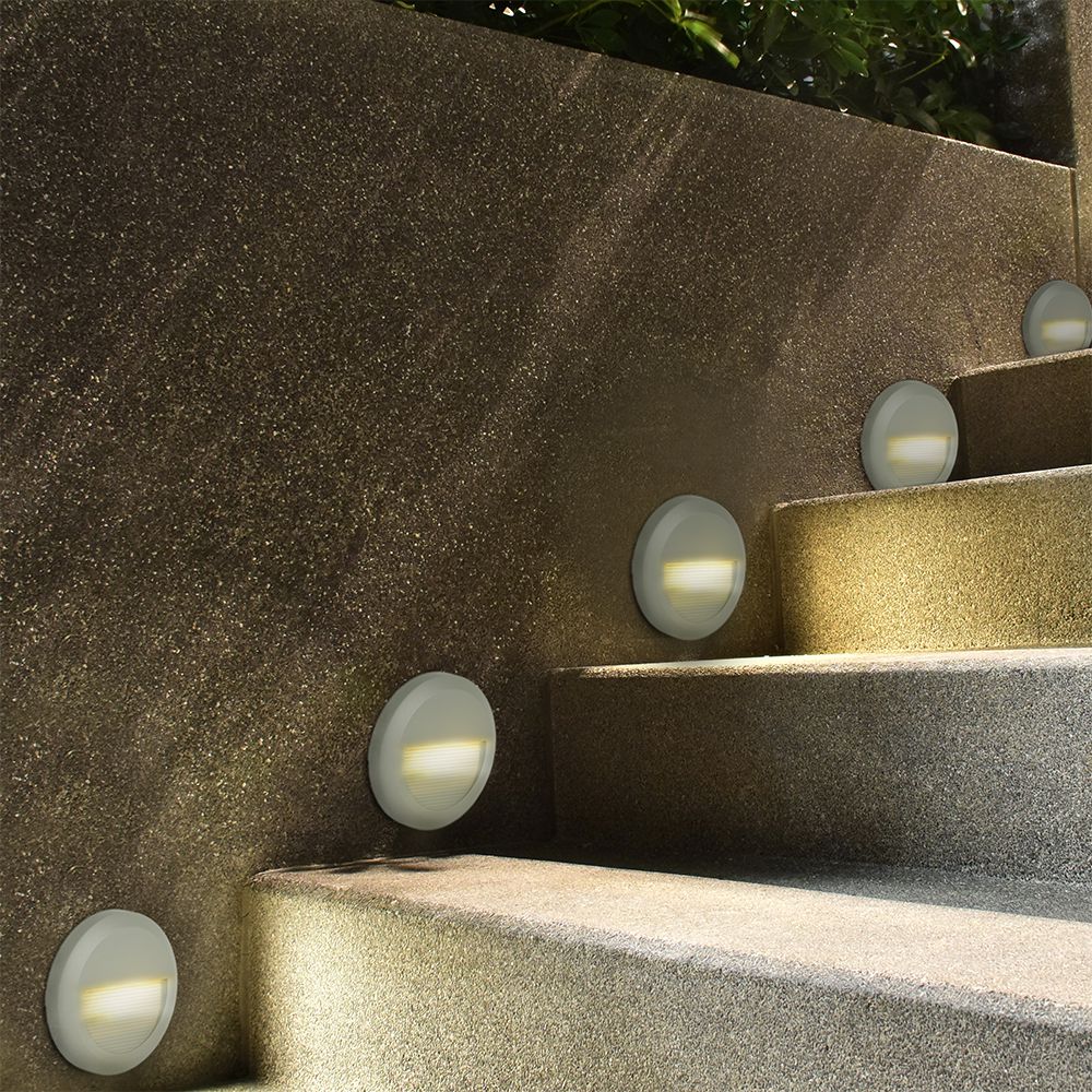 2W LED Step Grey Body Round 3000K img 1