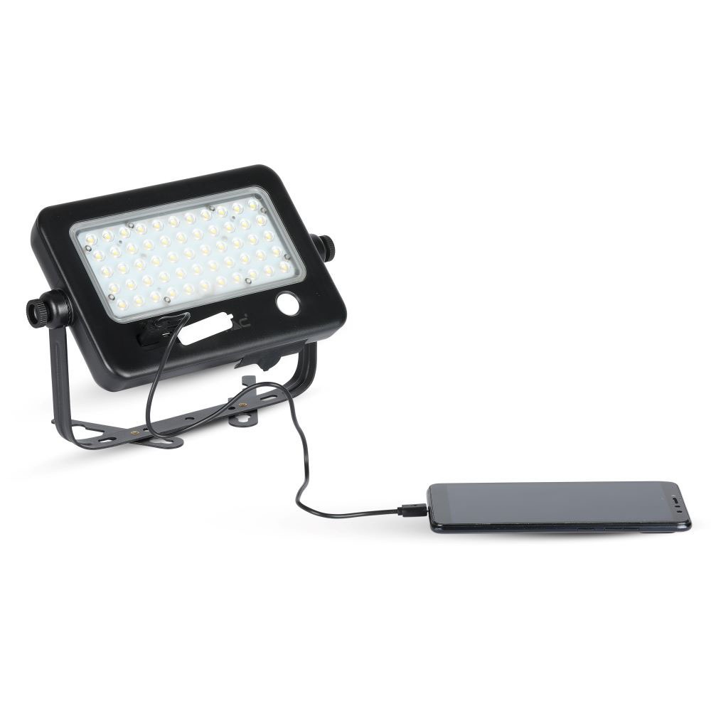 10W LED Proiettore Solare Corpo Nero 4000K img 5