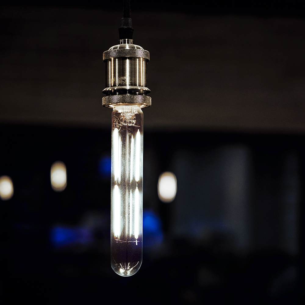 LED Bulb - 4W E14 T20 Filament Clear Glass 6500K