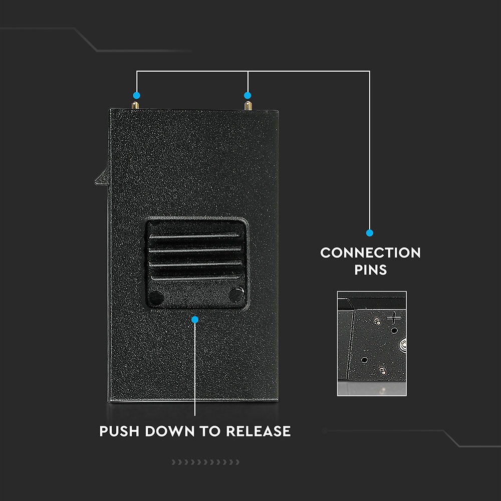 20W LED Magnetico SMD lineare nero IP20 24V 4000K img 4