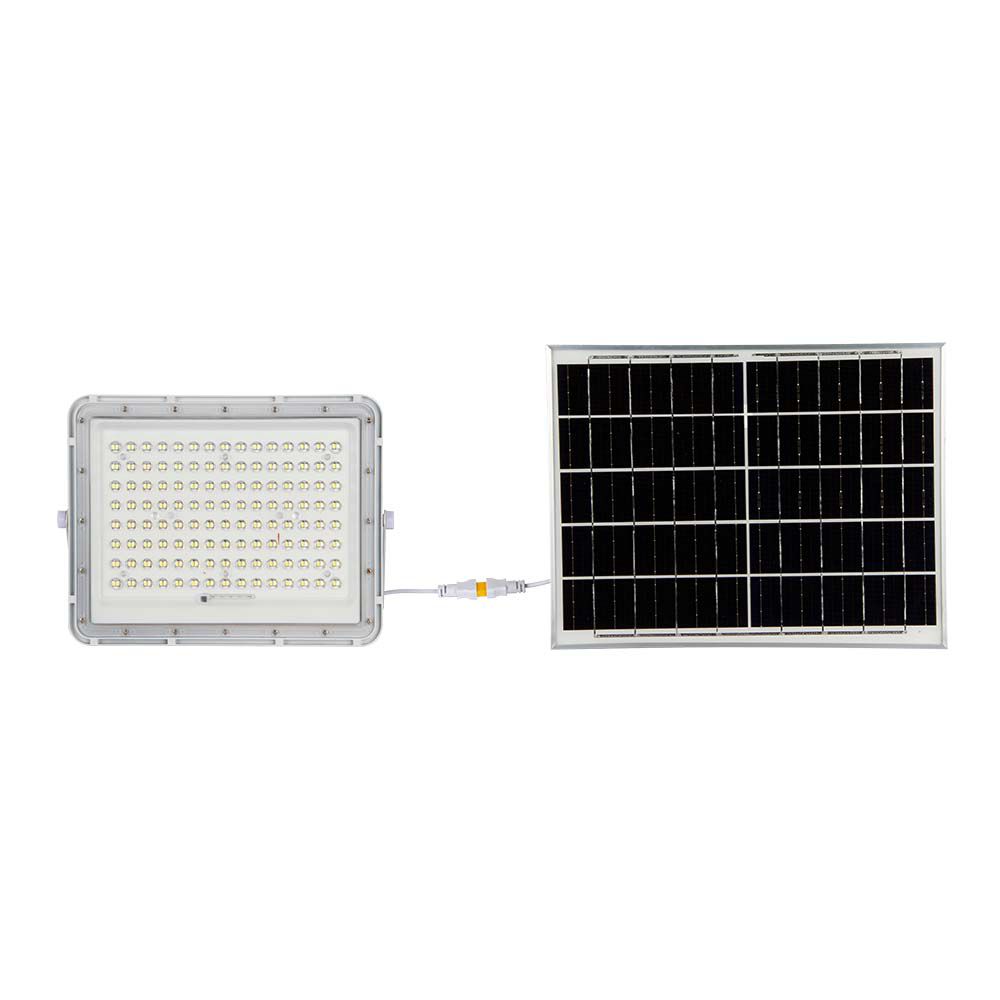 20W LED Solar Floodlight 4000K Replaceable Battery 3m Wire White