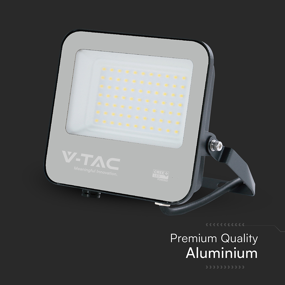 50W LED Floodlight CREE CHIP Black Body Grey Glass 4000K 135LM/W img 4