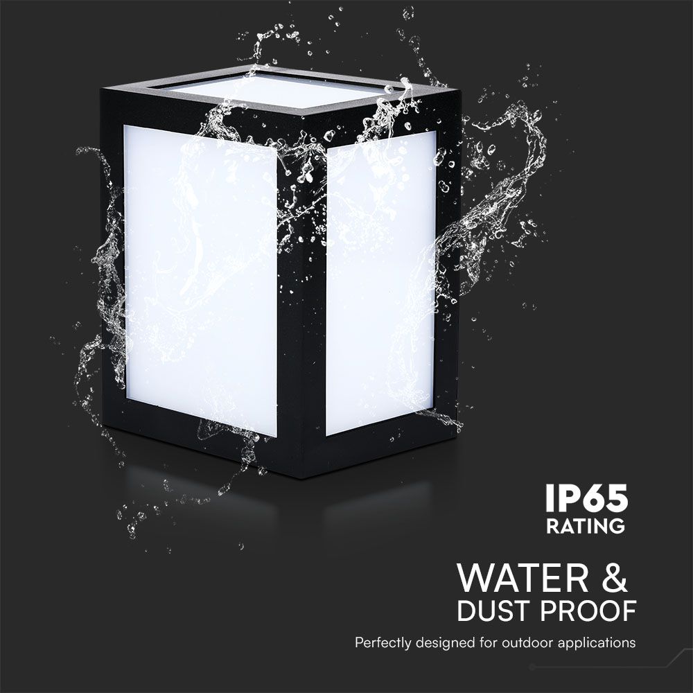 12W LED Wall Light Black Body 3000K img 2