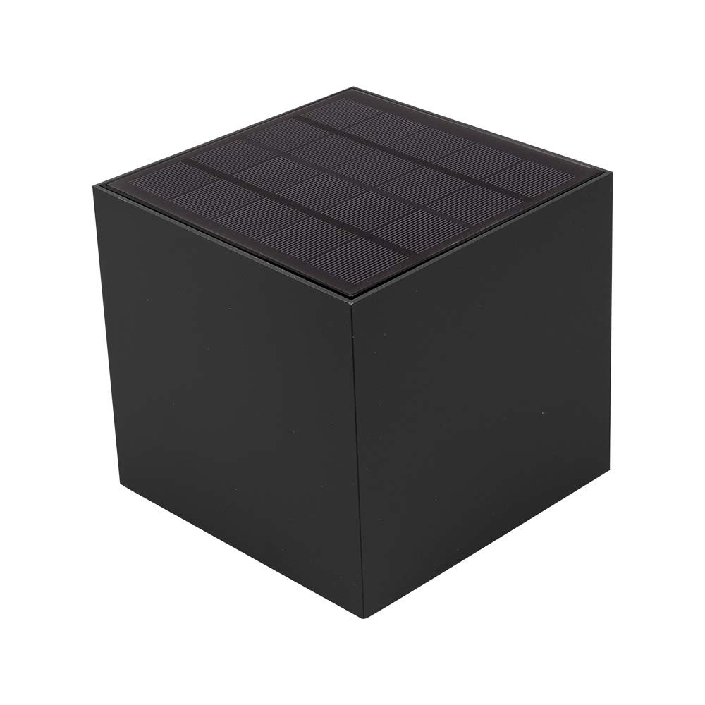 9W COB LED Solar Wall Light Battery 1x2600mAh 16HRS 3000K Black Body IP65 img 1