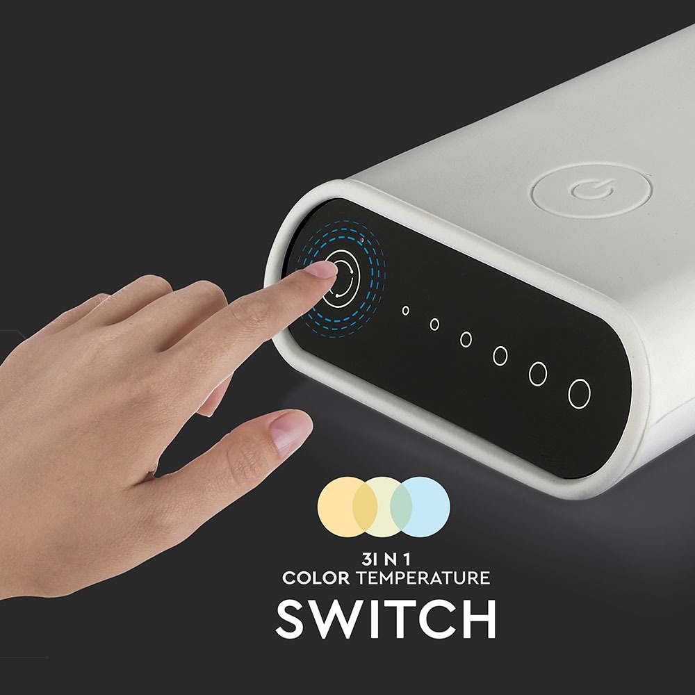 6.5W LED Table Lamp Flexible & Slim 3 in 1 Bianco img 2