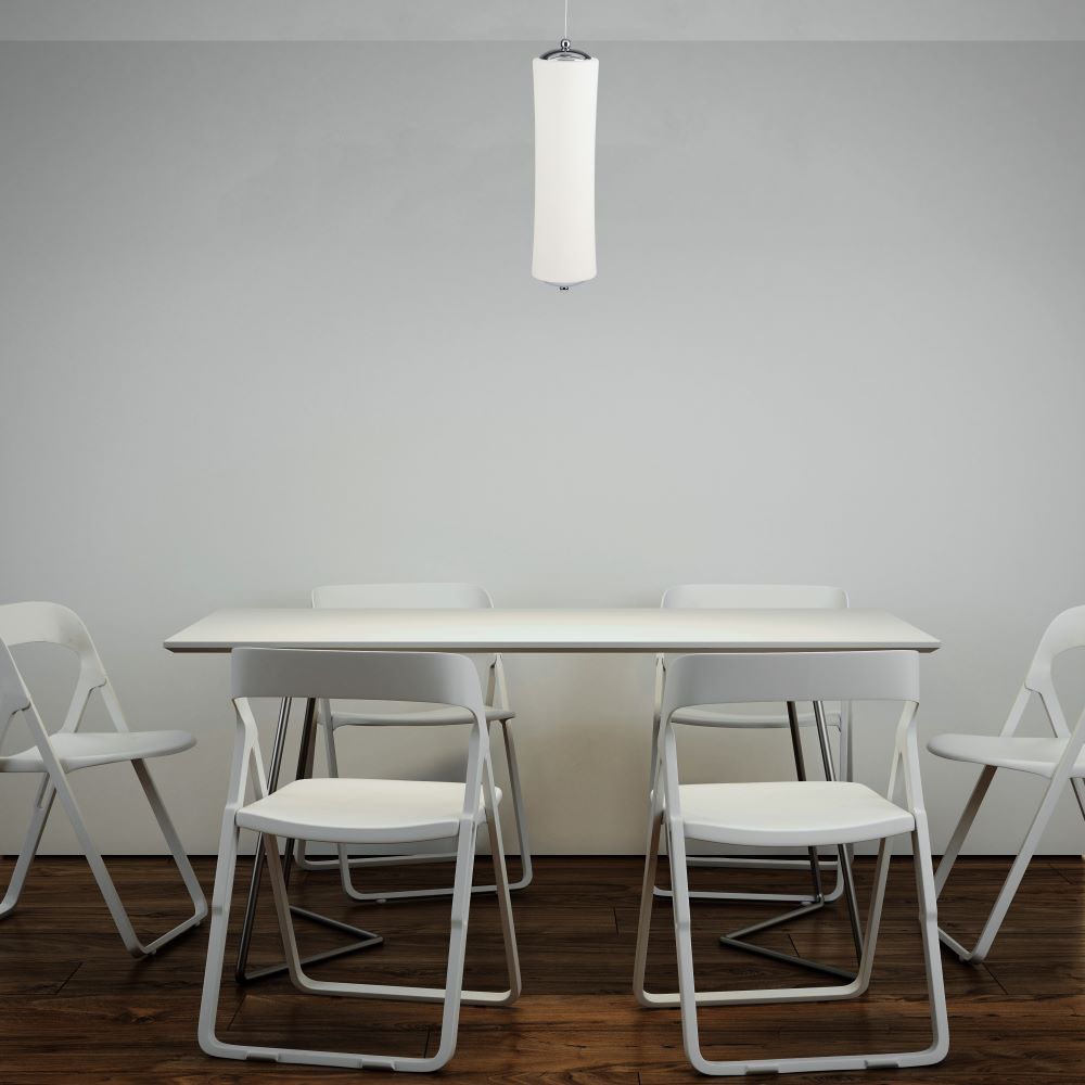 18W LED Designer Single Long Pendant Triac Dimmerabile Bianca 3000K img 1
