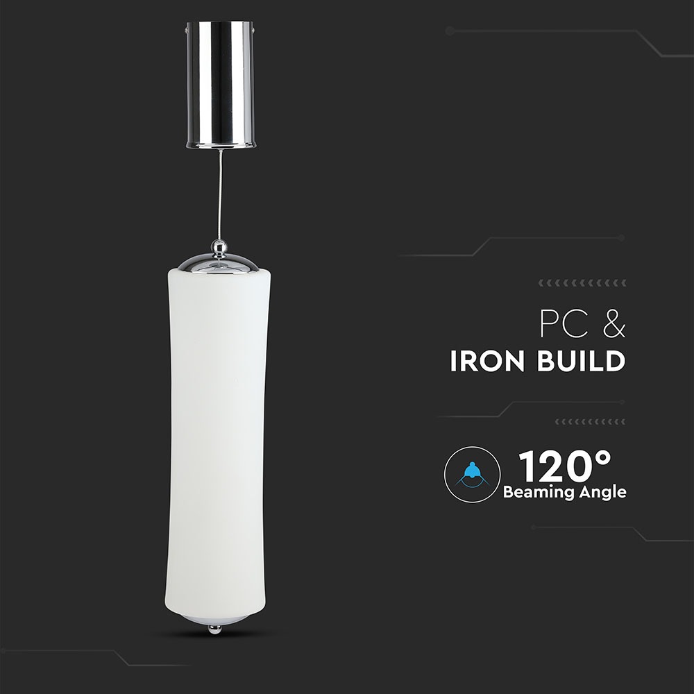 18W LED Designer Single Long Pendant Triac Dimmerabile Bianca 3000K