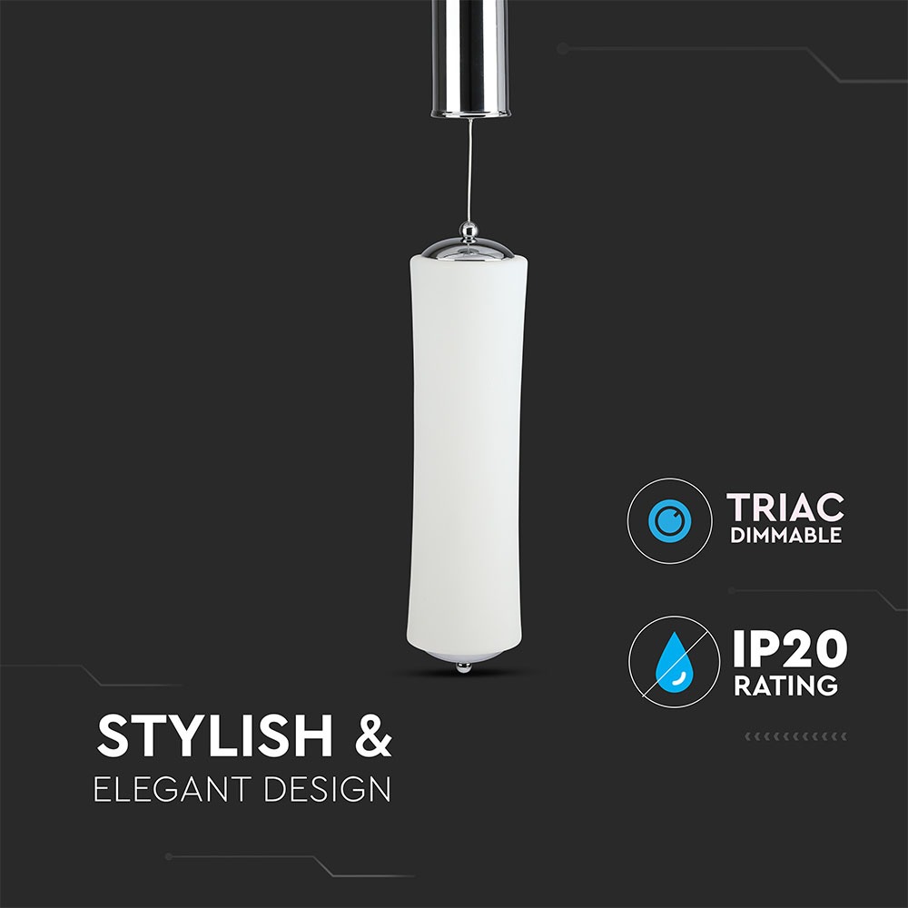 18W LED Designer Single Long Pendant Triac Dimmerabile Bianca 3000K img 1