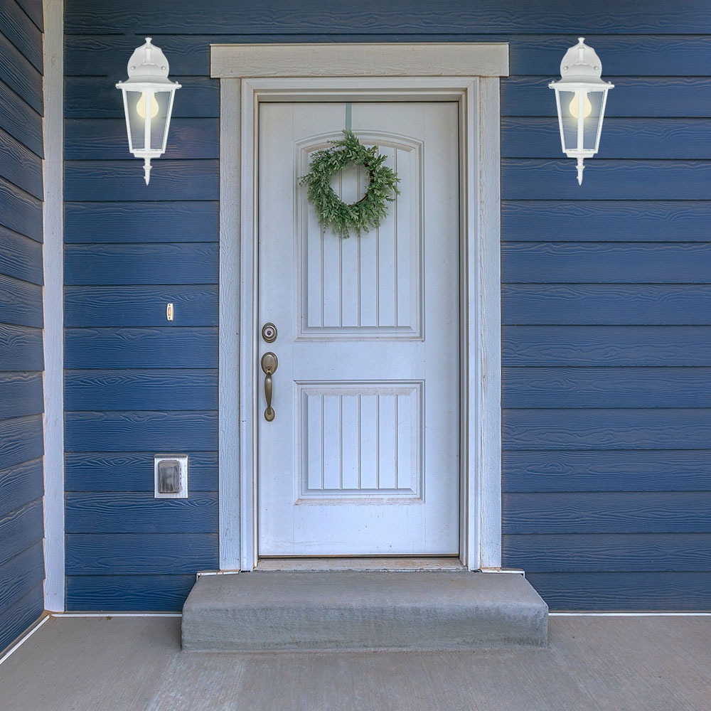 Lampada Giardino da parete E27 Bianco