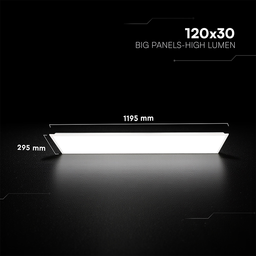 LED Panel 40W CREE CHIP 1200x300mm Backlit 120Lm/W 6500K 6PCS/SET