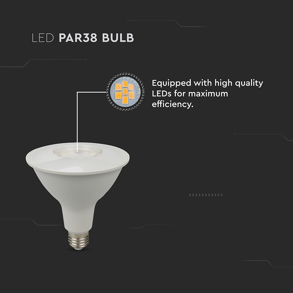 LED Bulb - 12.8W PAR38 E27 3000K