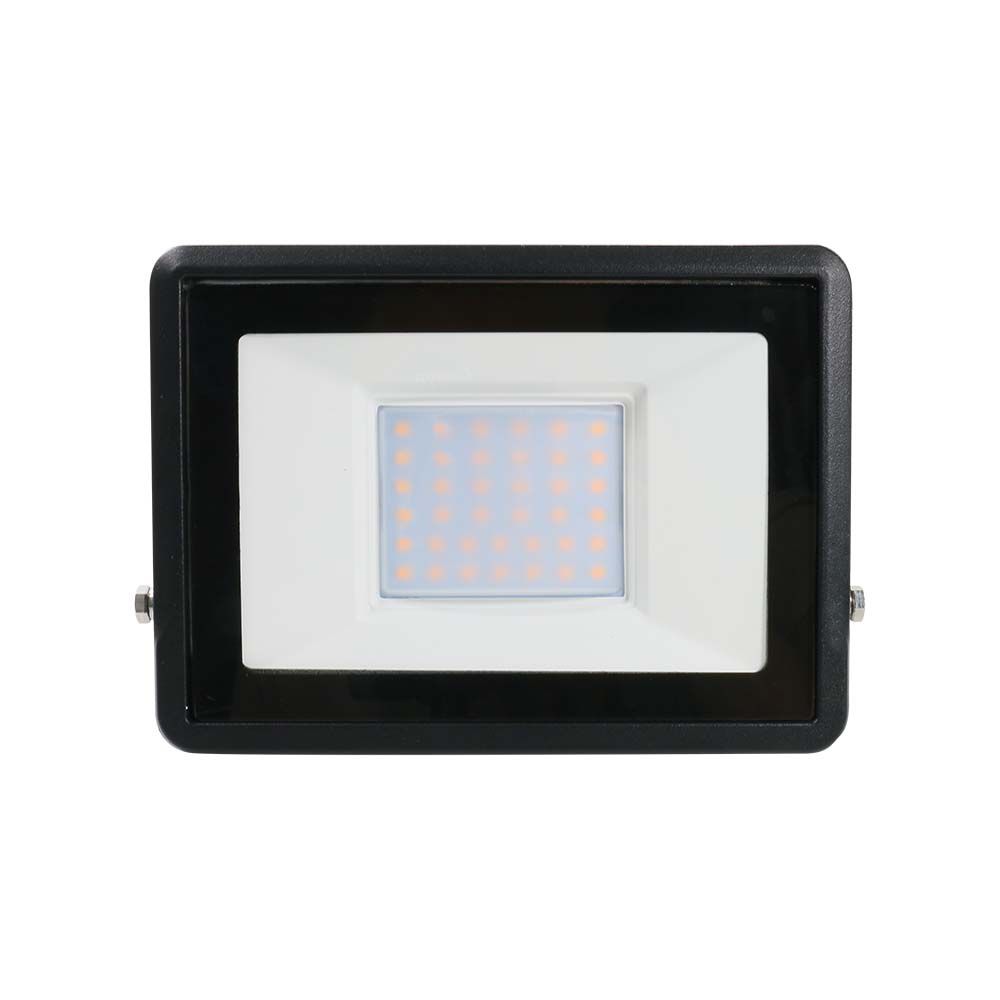 30W LED Floodlight SAMSUNG CHIP Black Body 6400K img 1