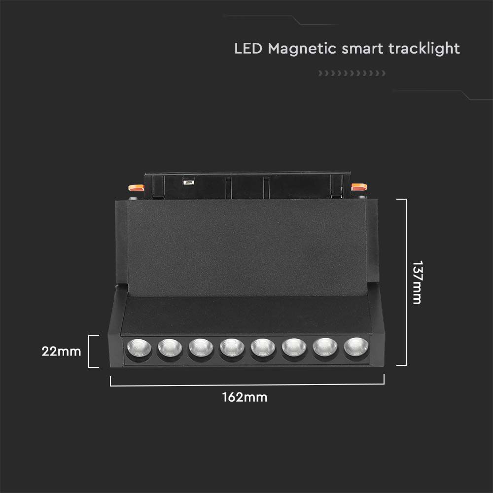 10W LED Magnetic SMART Tracklight Black 3in1