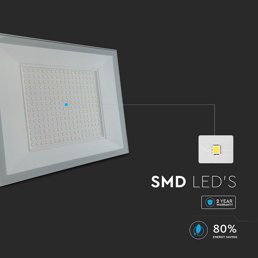 200W LED Floodlight 4000K White Body