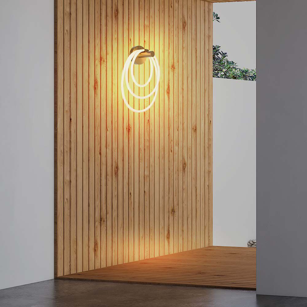 Lampada LED da Muro 14W 350*180*500mm in Metallo e Silicone Colore Oro 3000K