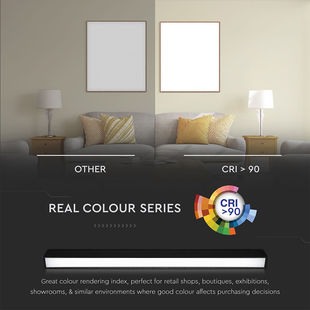 30W LED Magnetico SMD lineare nero IP20 24V 3000K img 2