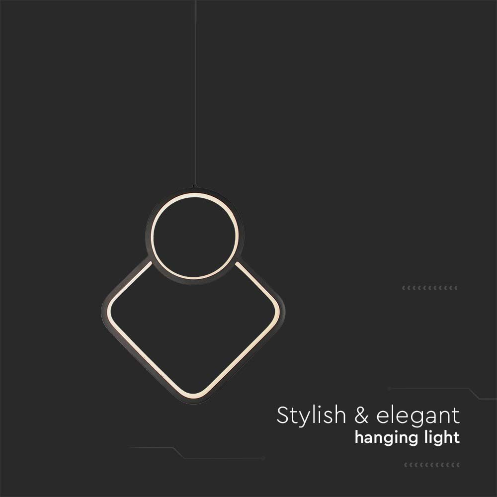 LED Designer Metal Hanging Lamp Black Body 3000K img 1