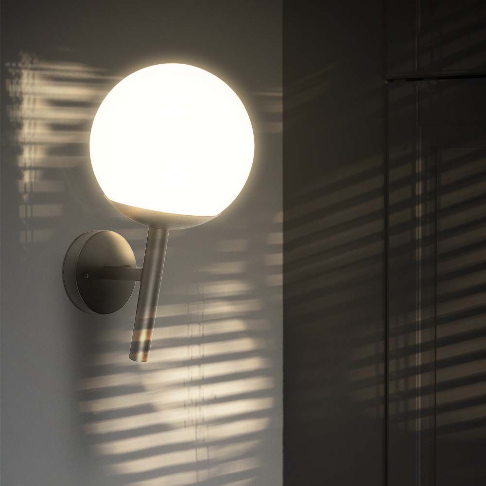 Lampada led da muro Matt Nera Opal Plastica Palla in basso img 1