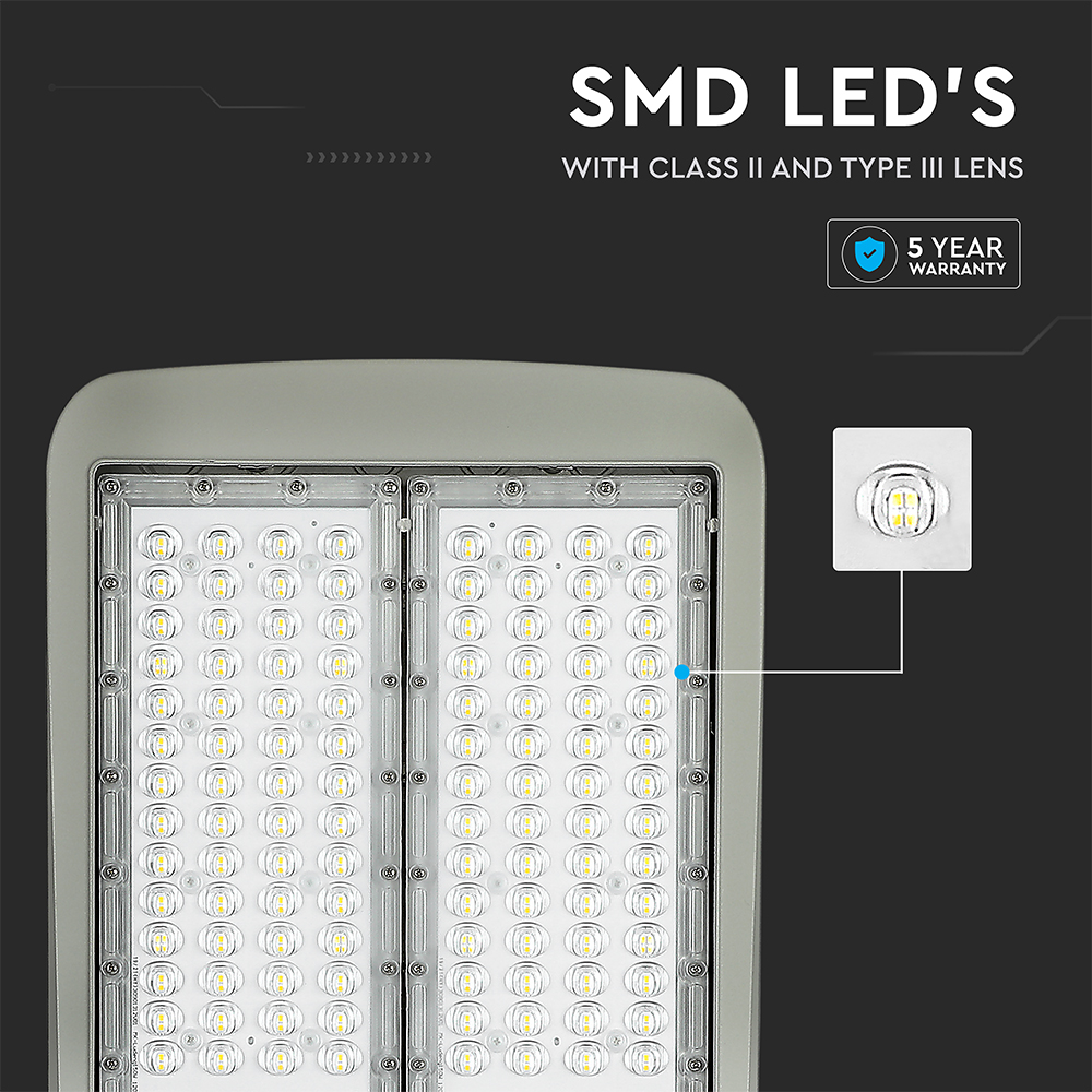 LED Armatura stradale SAMSUNG Chip 200W 6400K Classe II Alluminio Dimmerabile 140LM/W