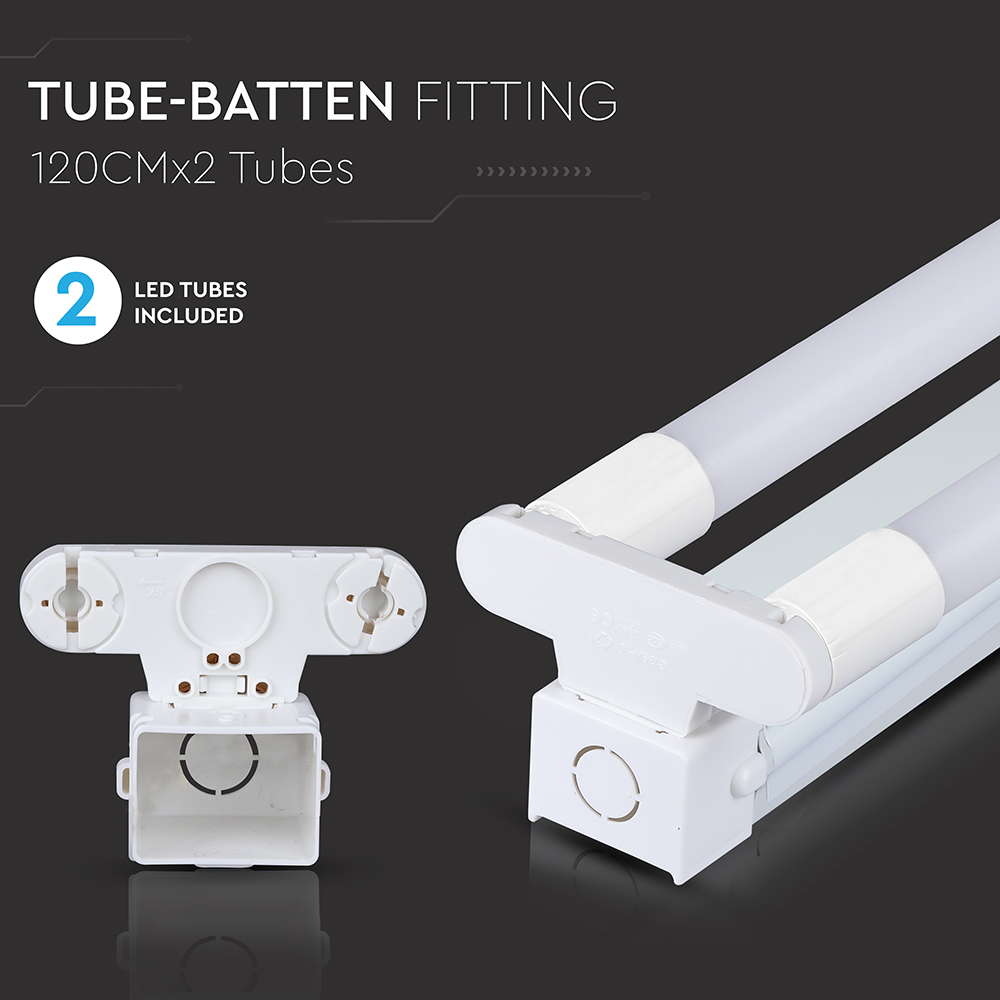 36W LED Doppio Batten Fitting SAMSUNG Chip 120cm 4000K