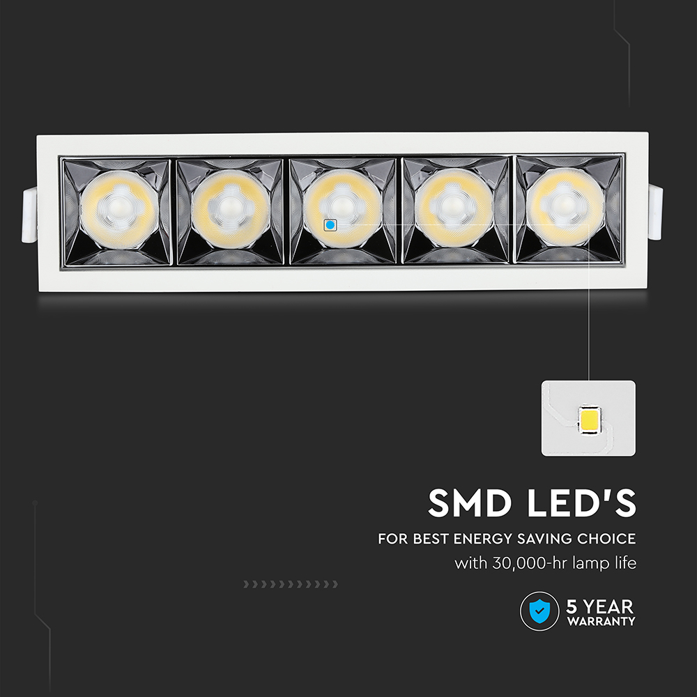 LED Faretto da incasso SAMSUNG Chip 20W SMD Reflector 12gradi 5700K
