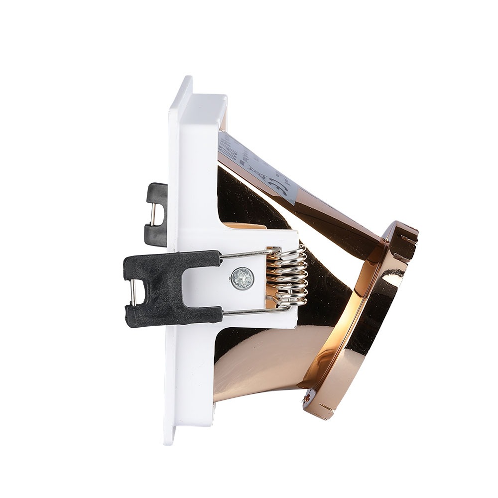 GU10 Fitting White+Rose Gold Square img 2