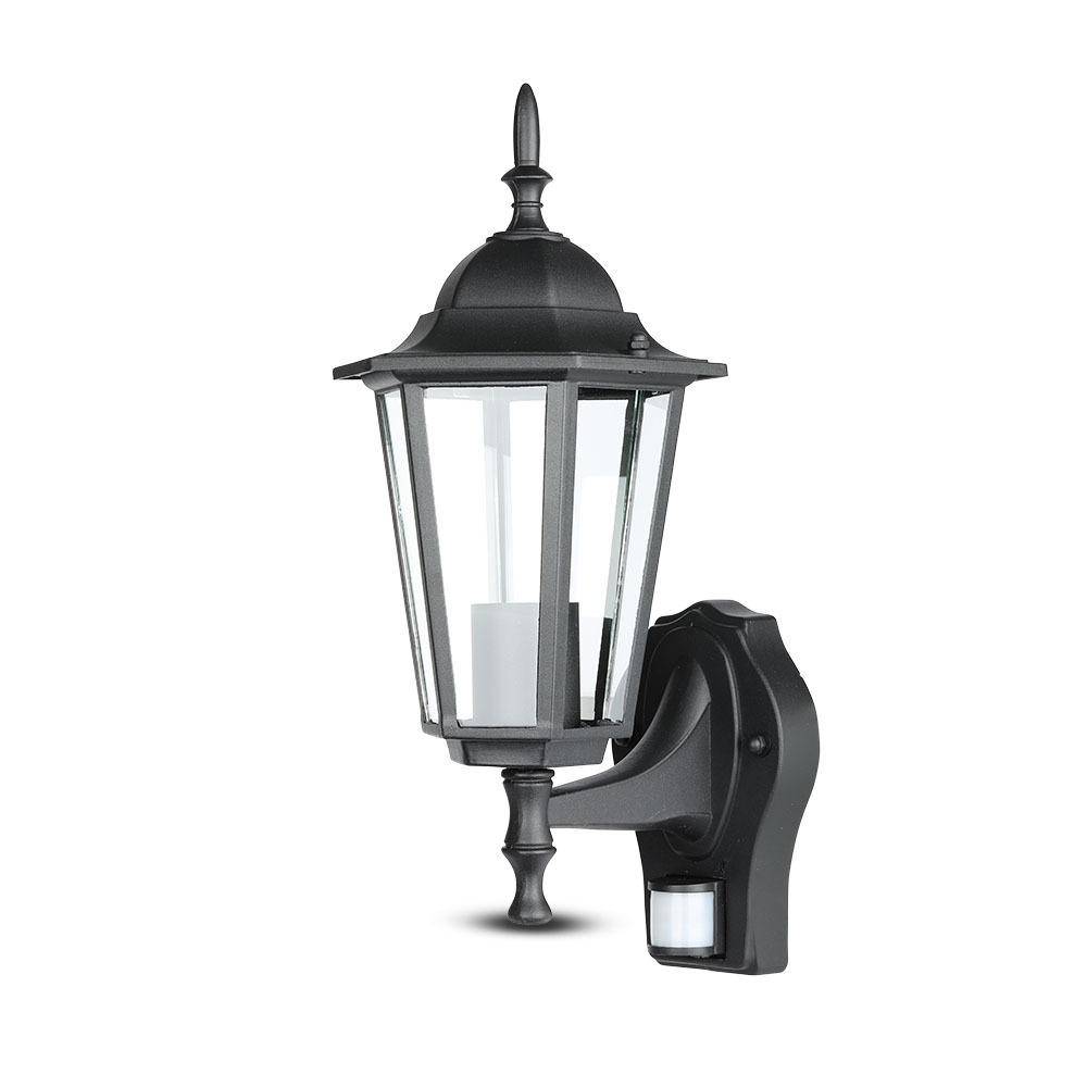 Lampa ścienna E27 40W czarny mat