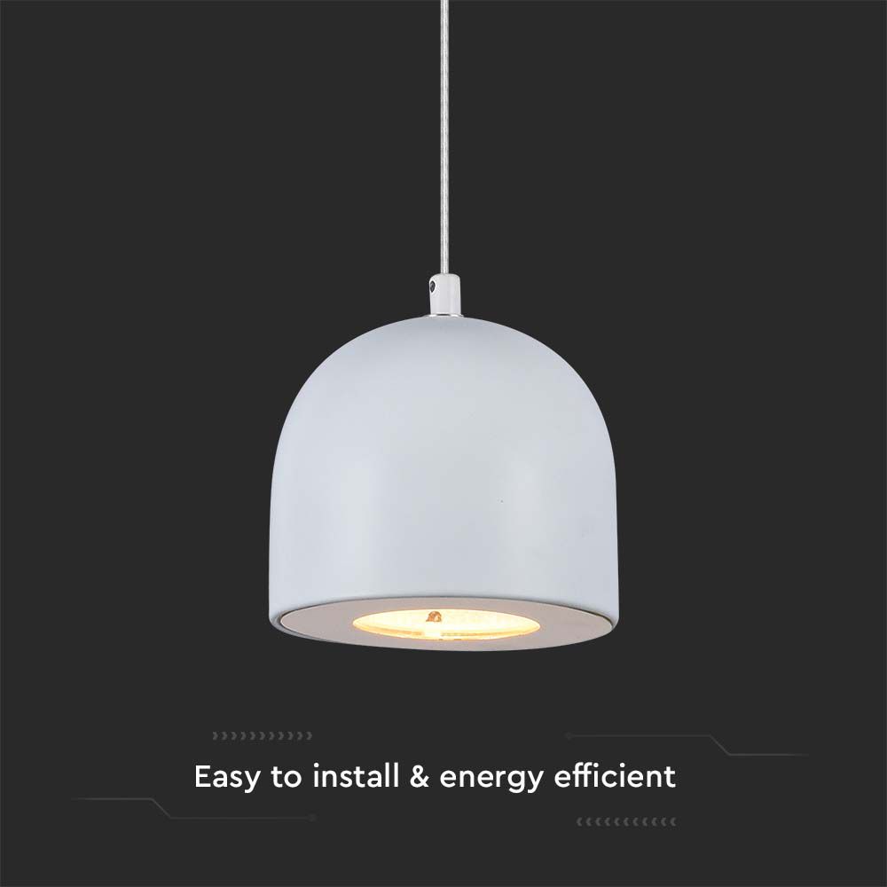 Lampadario LED a Cilindro in Metallo 8.5W 10x162cm Colore Bianco 3000K