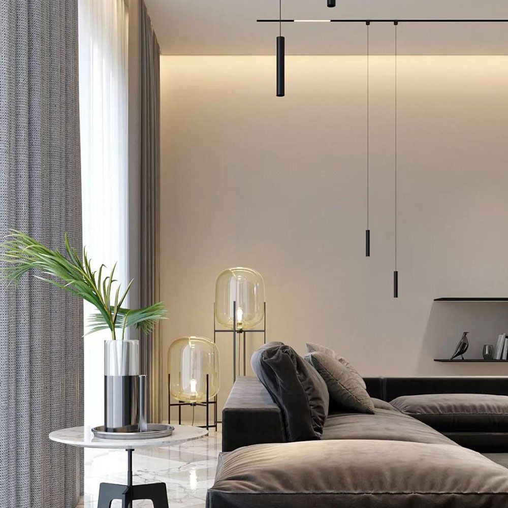 8W LED SMART Hanging Pendant Light Black 3IN1