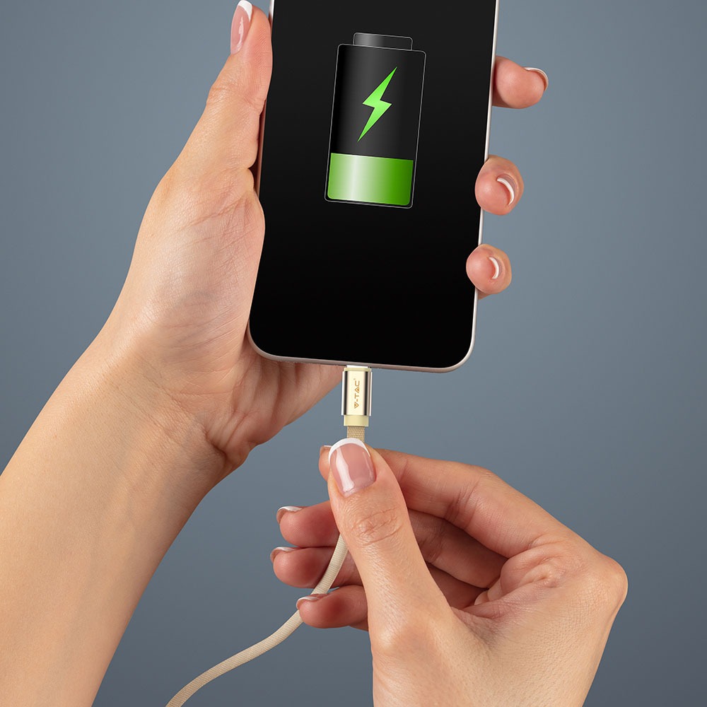 1m. Micro USB Cavo colore oro Ruby Series img 1