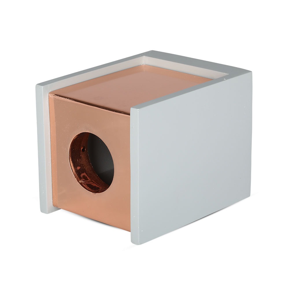 GU10 Fitting Concrete Surface Matt Rose Gold Bottom Quadrato img 2