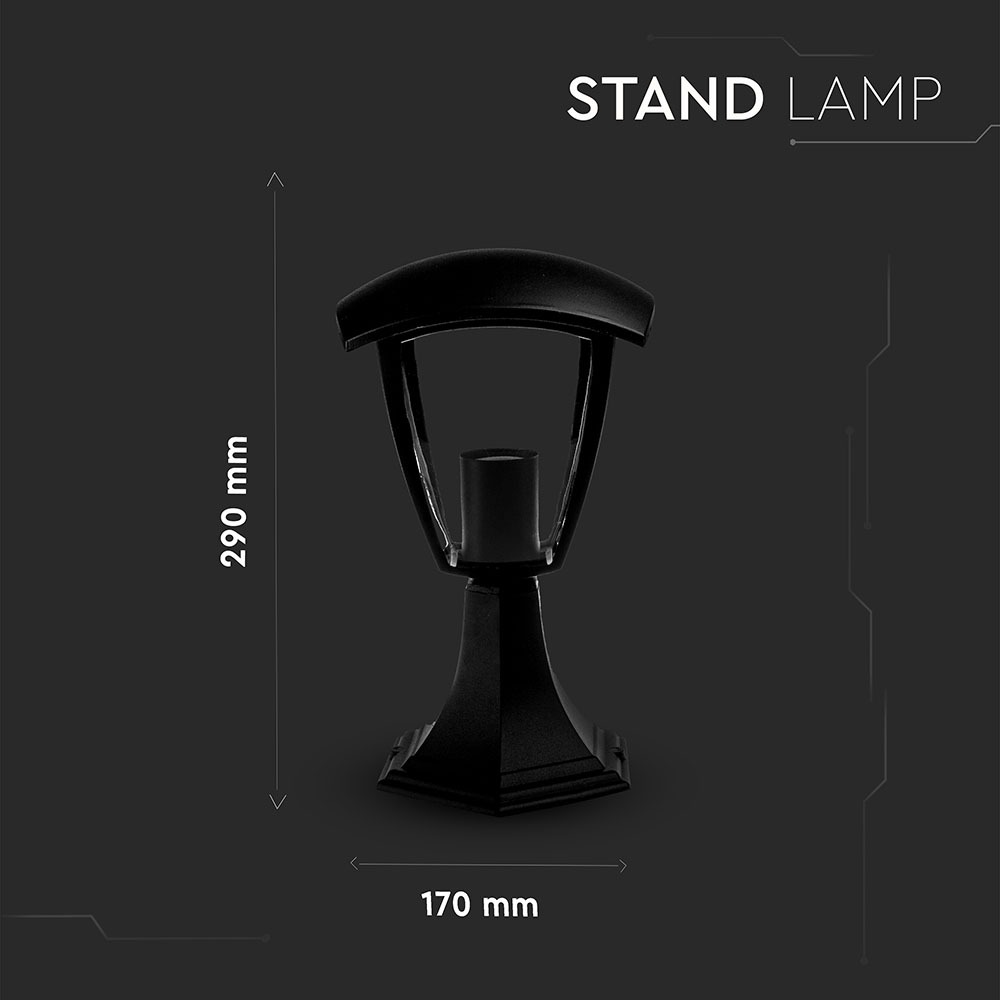 Lampada Giardino 300mm IP44 Nero