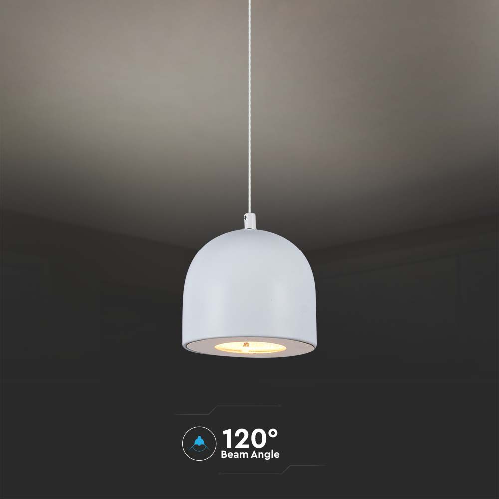 Lampadario LED a Cilindro in Metallo 8.5W 10x162cm Colore Bianco 3000K img 2