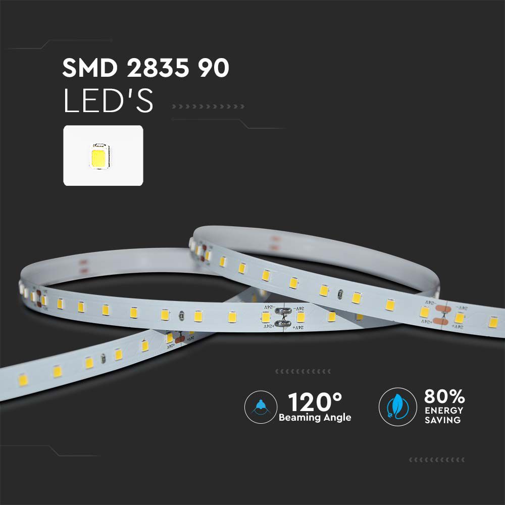 LED Strip - 90 LEDS/M 24V IP20 6400K 120° 4W/M 200LM/W img 1