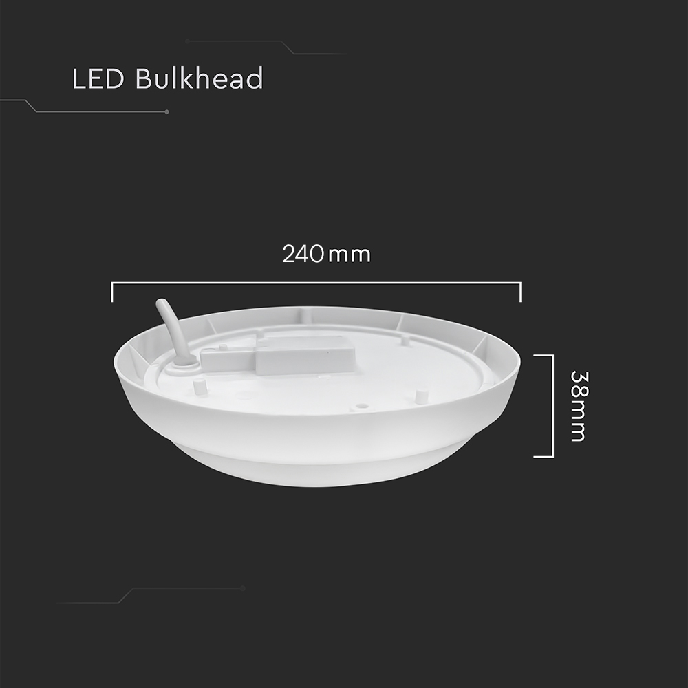 24W LED Bulkhead 3000K IP54