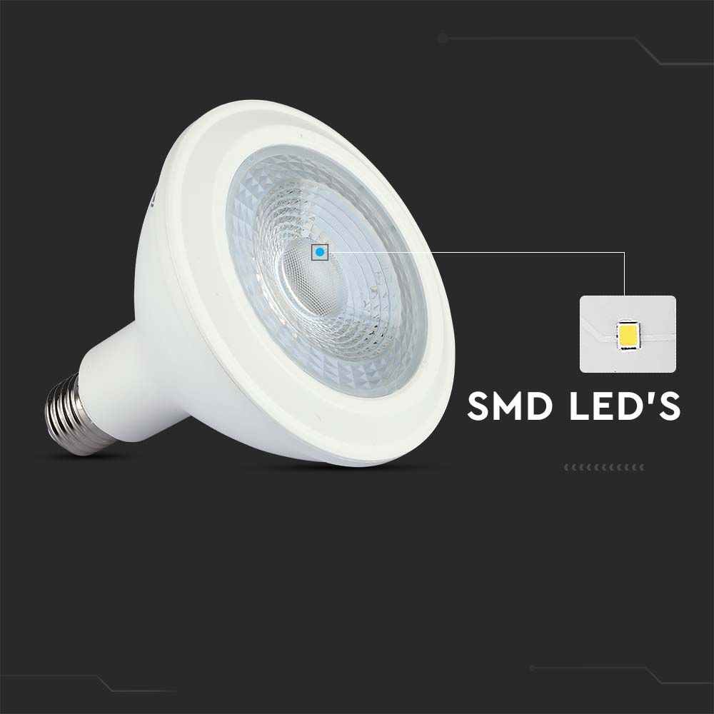 LED - SAMSUNG CHIP 12.8W E27 PAR38 Plastic 3000K