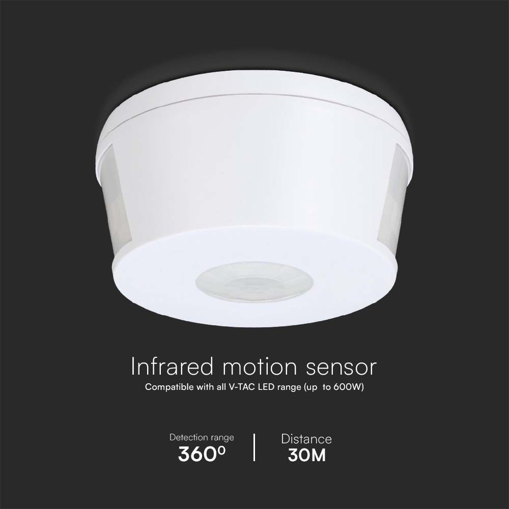 1000W Infrared Motion Sensor 360'D - White Body
