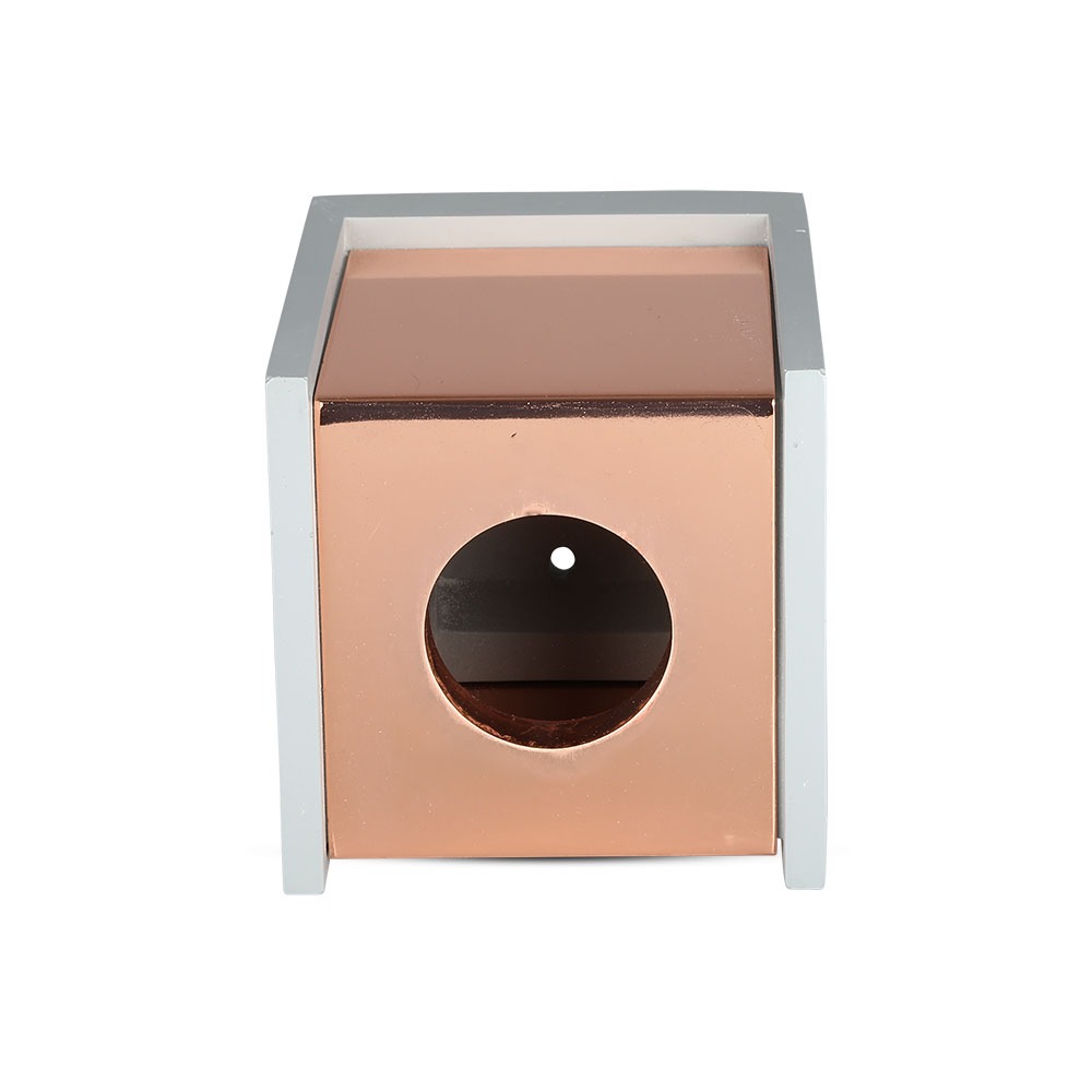 GU10 Fitting Concrete Surface Matt Rose Gold Bottom Quadrato img 3