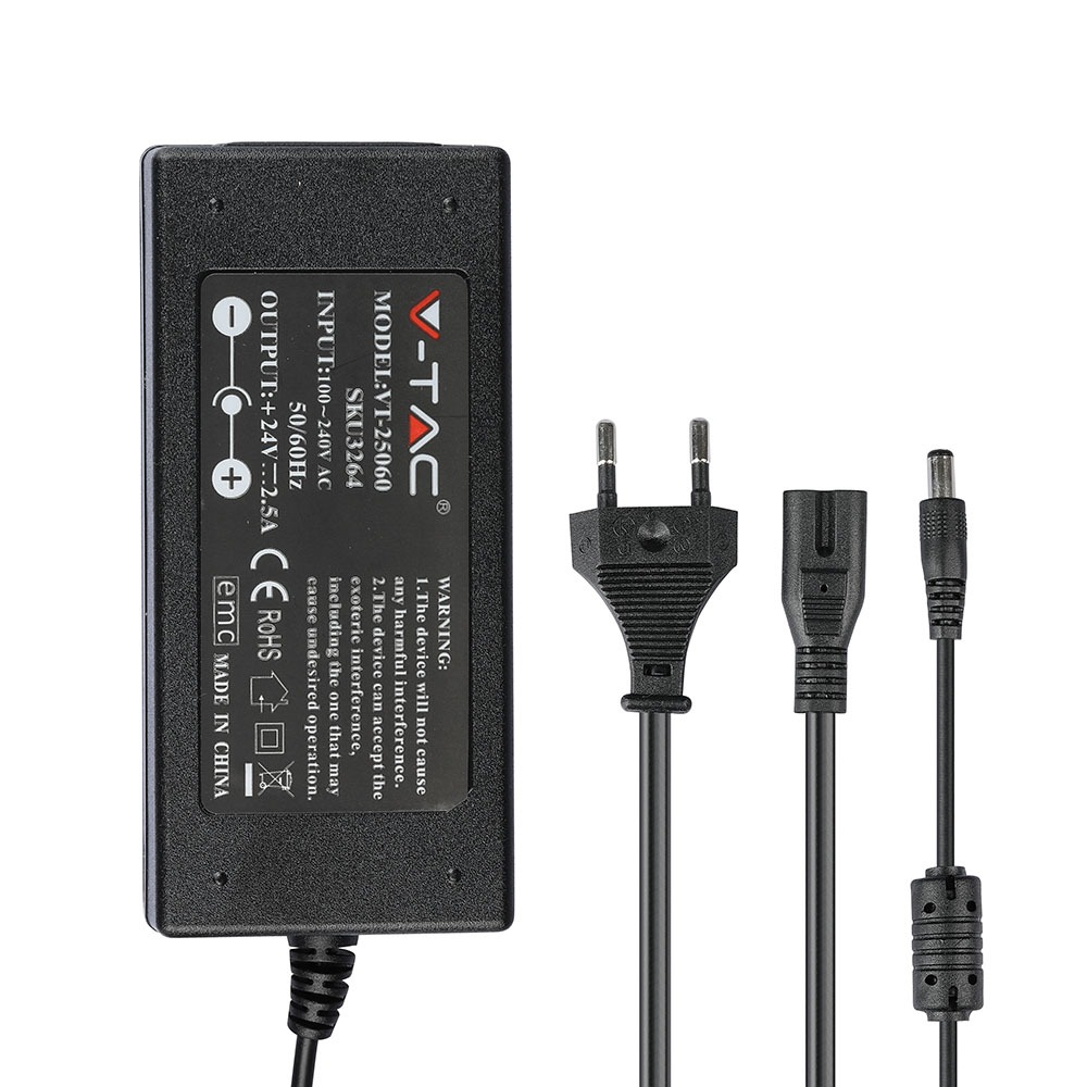 LED Power Supply 60W 24V 2.5A IP44 Plastica