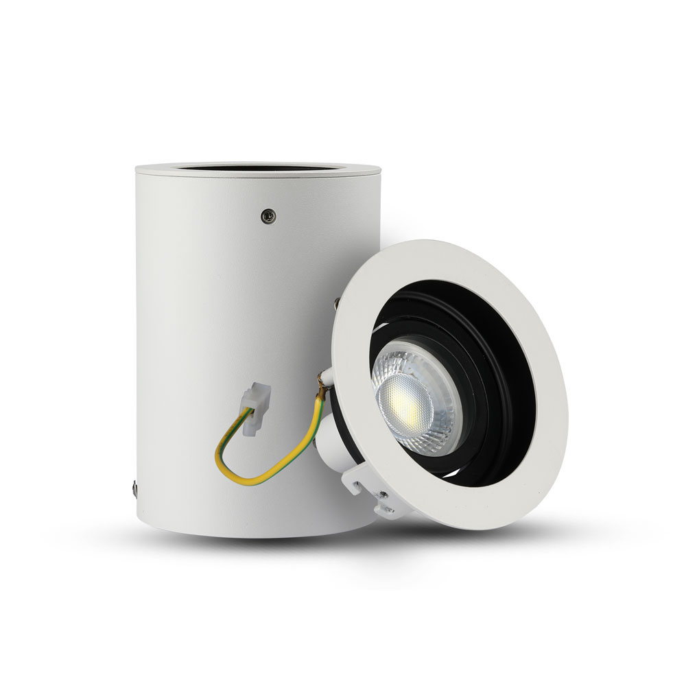 GU10 Adattatore per Faretti Rotondo Bianco img 1