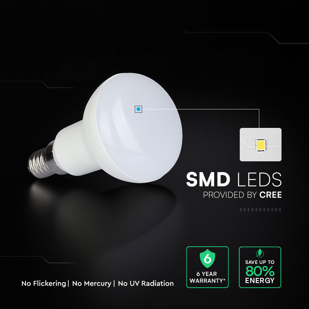 4.8W LED Bulb E14 R50 CREE CHIP 6500K