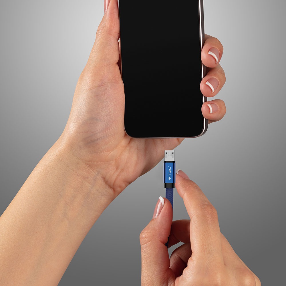 1m. Micro USB Cavo Blu Ruby Series