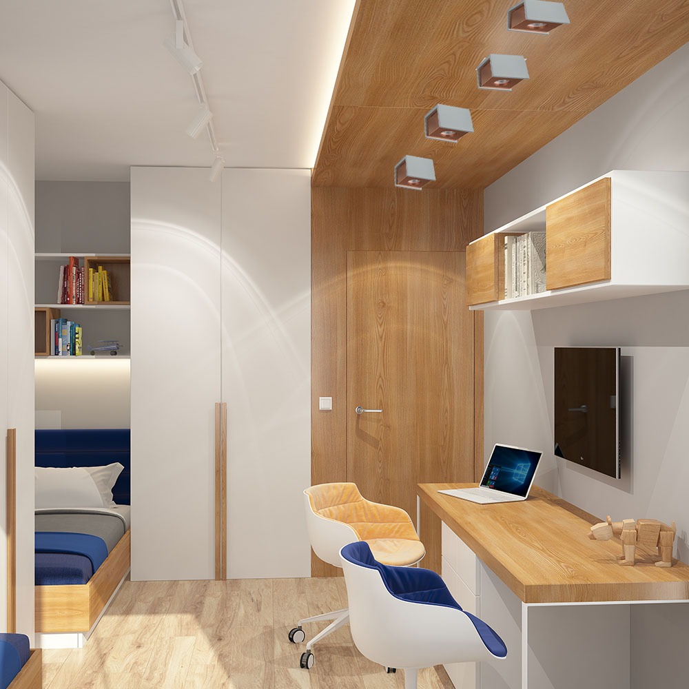 GU10 Fitting Concrete Surface Matt Rose Gold Bottom Quadrato img 1